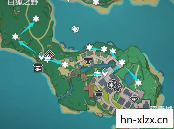 绯樱绣球采集路线图，绯樱绣球采集路线，解锁原神世界的秘密