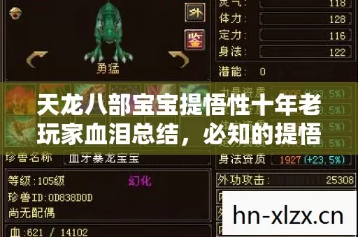 天龙八部宝宝提悟性十年老玩家血泪总结图片