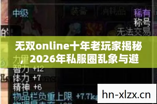 无双online十年老玩家揭秘图片