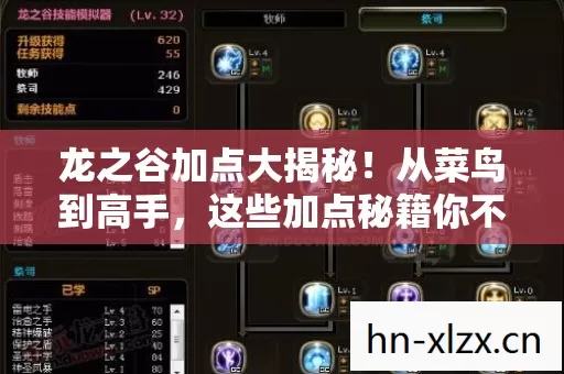 龙之谷加点大揭秘!从菜鸟到高手,这些加点秘籍你不能错过 龙之谷加点大揭秘!从菜鸟到高手,这些加点秘籍你不能错过
