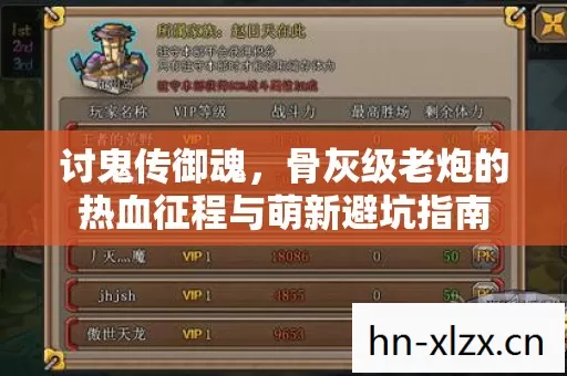 讨鬼传御魂,骨灰级老炮的热血征程与萌新避坑指南 讨鬼传御魂,骨灰级老炮的热血征程与萌新避坑指南