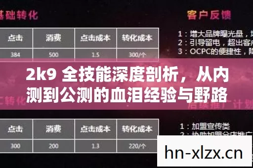 2k9 全技能深度剖析,从内测到公测的血泪经验与野路子分享 2k9 全技能深度剖析,从内测到公测的血泪经验与野路子分享