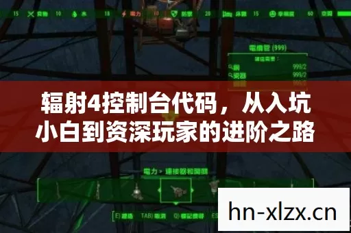 辐射4控制台代码,从入坑小白到资深玩家的进阶之路 辐射4控制台代码,从入坑小白到资深玩家的进阶之路